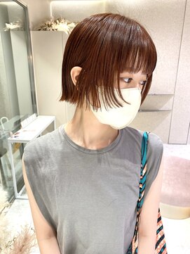 マイル 渋谷(mile) 顔周りレイヤー×オレンジブラウン