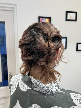 エクリ シセイドウ 麻布十番店(equri×SHISEIDO) 【麻布十番】かわいい!ツイン浴衣アレンジ♪