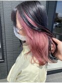 インナーカラー/ピンクヘア
