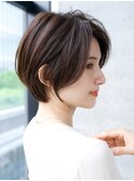 前髪なし大人ショートボブ20代30代40代【AIN.表参道】川原大地