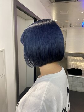 ゲーム 原宿店(GAME) ダブルカラーネイビーブルーカラーケアブリーチハイトーン