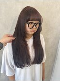 miu レッドブラウンとレイヤーロング
