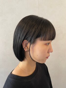 ルクスバイアフィナー(Luxo by Afinar) 【町田/Luxo by Afinar】ニュアンスボブ×グレーブラック