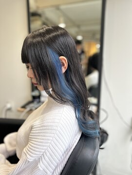 ラフ 難波店(LAFF) #黒髪#ボブルフ#ネビージュ#小顔#ワンレン