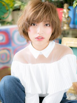 カバーヘア ブリス 上尾西口店(COVER HAIR bliss) ミルクティーアッシュ外国人風小顔ボブパーマh3上尾20代30代40代