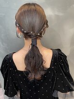クレオヘアフィーカ(CLEO hair fika)&nbsp;ローポニー　お呼ばれアレンジ