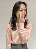 コテ巻き 前髪なし 黒髪 ロング 大須