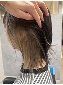 ブリーチ2回×インナーカラー× ベージュ