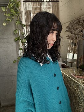 kaon  ミディアムパーマ　細かめカール