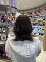ヘアーザラブズラフズ オーガニカ 北九州(HAIR THE LOVES LAUGHS ORGANICA) 暗めブラウン、ミディアムレイヤー
