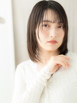 カバーヘア ブリス 北浦和(COVER HAIR bliss)&nbsp;前下がりハッシュカット黒髪顔周りレイヤーボブディ30代40代X