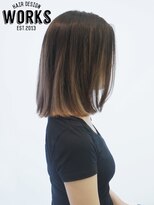 ワークス ヘアデザイン(WORKS HAIR DESIGN) 外国人風ブツ切りボブグラデーションカラー