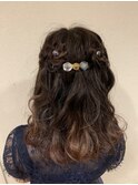 バラのハーフアップ