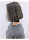ブルージュボブ_暗めカラーグランマッシュデザインカラー