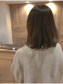 【Terrace】Rカラー・ミディアム×カーキベージュ