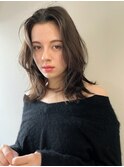 フレンチグレージュ_メルティカラー似合わせカットセミロング