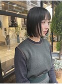 パツッとボブ/黒髪ボブ/ラインボブ