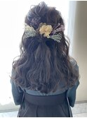 【ヘアセット・結婚式・成人式・卒業式】ふわふわハーフアップ