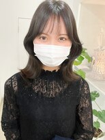 ジーナ 名駅(XENA.)&nbsp;《ha48》顔周り/くびれミディ/２way前髪/オリーブグレージュ