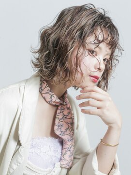 アイティー バイ アルバム 中野店(IT by ALBUM) スモーキーボブ_テラコッタくすみブルーミニウルフ_8770