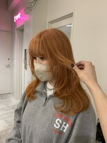 シー クルー 渋谷(C crew) オレンジカラー[ケアブリーチ/ハイライト/髪質改善]
