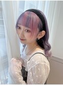 ペールラベンダー×ホワイトピンク