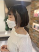 艶カラー　インナーカラーボブ
