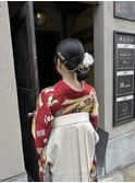 卒業式ヘアセット着付け