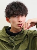 波巻きパーマメンズツイストスパイラルパーマツーブロック