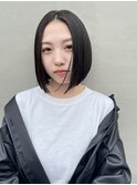 暗めオリーブ×ボブ