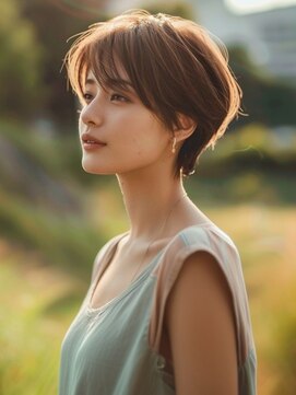 アルトリスト(Altruist Aging×HAIR&SPA) ☆イメチェンピンクベージュアンブレラカラー前髪クールショート