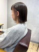 エミス バイ メルト 吉祥寺(emis by melt)&nbsp;【吉田江梨】暖色ベージュインナーカラーケアブリーチ外はねボブ