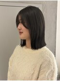 【YOKE】オリーブグレージュ結べるボブこなれミディネビージュ