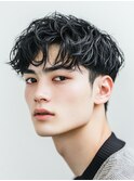 外国人風パーマ/マッシュパーマ/刈り上げショート/前髪パーマ