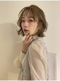 シースルー×ゆるふわボブ