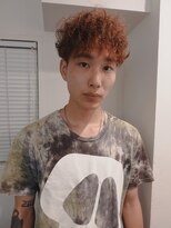 メンズ シイ(MEN’S SIE)&nbsp;スペインカール×大人オレンジブラウンカラー