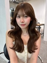 アイティーバイアルバム 藤沢店(IT by ALBUM) 暗めカラー顔周りレイヤーロング韓国ヘア_F21074