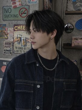 エクスプロア デザイン アクト 三鷹(EXPLORE DESIGN ACT.) メンズ/センターパート/センター分け/アップバング