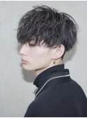 無造作前下がりマッシュ