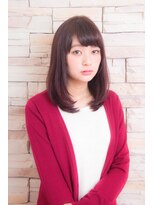 美容室 アモール(amor) ドライだけで鎖骨でおさまる　Aラインのシルエット