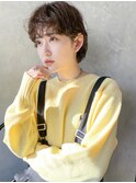 フロントパーマショート_くびれヘアビタミンカラー_28941