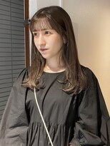 コフィー バイ メルト 吉祥寺(cofy by melt)&nbsp;【中澤彩乃】シルキーベージュぱっつん前髪レイヤーロング透明感