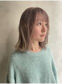 ハイトーンカラー×ヘルシーボブ/30代40代50代