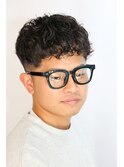 似合わせフェードカットマッシュパーマアッシュブラック