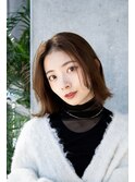 20代30代大人かわいいナチュラル暗髪ゆるめパーマヘア