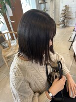 アチーブ ヘア デザイン(achieve hair design)&nbsp;切りっぱなし外ハネボブ立体感 ナチュラルカラーこなれヘア