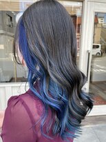 ジェムヘアスタジオ 湘南平塚南口店(Gem Hair Studio)&nbsp;インナーカラー×ブルー【Gem 神原】