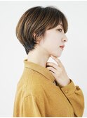 前下がりショート・ボブ/絶壁解消/前髪あり/20代/30代/内巻き