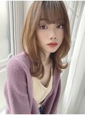 韓国髪質改善レイヤーカットホワイトブロンドワイドバング美髪