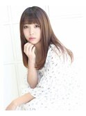 ツヤ髪ストレートナチュラルロング